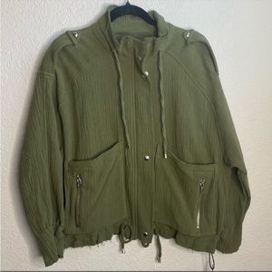 Blank NYC olive green utility style bomber jacket
